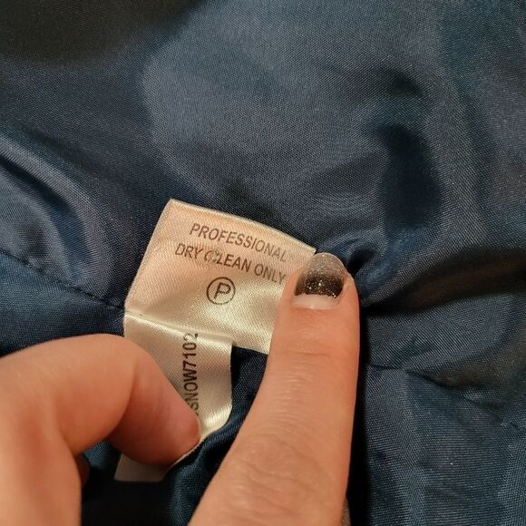 Calvin Klein Black 8P Wool Dressy Business Casual Lined Pea Coat Jacket - Picture 7 of 7